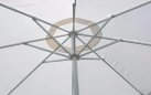 Biały parasol ogrodowy 8-kątny z falbaną śr. 300 cm