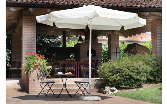 Biały parasol 8-kątny z falbaną śr. 300 cm Biały parasol 8-kątny z falbaną śr. 300 cm