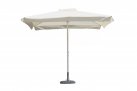 Parasol kwadratowy ogrodowy aluminiowy noga biała kremowy ORTIGA 3x3 m