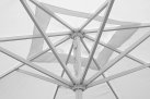 Parasol kwadratowy ogrodowy aluminiowy noga biała kremowy ORTIGA 3x3 m
