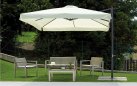 Kremowy parasol ogrodowy noga boczna 3x3 ISLETA