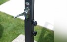 Kremowy parasol ogrodowy noga boczna 3x3 ISLETA