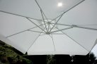 Kremowy parasol ogrodowy noga boczna 3x3 ISLETA