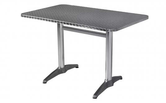 Prostokątny stół aluminiowy 110x70 cm do ogródków kawiarnianych