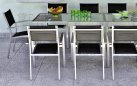 zestaw obiadowy aluminiowy z fotelami Ridotti