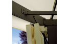 Ekskluzywny pawilon ogrodowy aluminiowy 3x4 m VISTOSA ciemnoszara konstrukcja bezowo-kremowe poszycie 