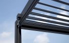 Pergola lamelowa aluminiowa 3×6 m TEXAS z regulacją i odpływem – antracyt