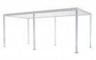 Pergola lamelowa aluminiowa 3×6 m TEXAS z regulacją i odpływem – biała
