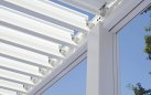 Pergola lamelowa aluminiowa 3×6 m TEXAS z regulacją i odpływem – biała