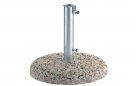 podstawa pod parasol 25 kg cementowa z kamieniem rzecznym